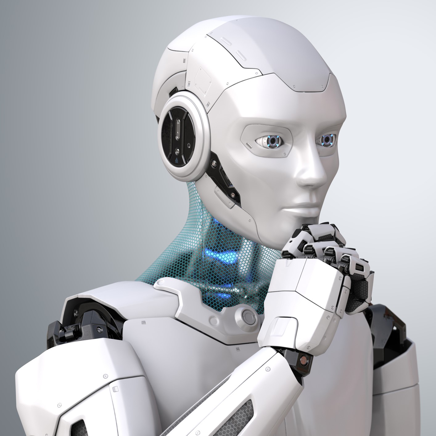 Thinking robot Thinking robot. Clipping path included. 3D illustration